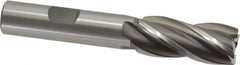 OSG - 19/32", 1-3/8" LOC, 1/2" Shank Diam, 3-3/8" OAL, 4 Flute, Cobalt Square End Mill - Single End, Uncoated, Spiral Flute, 30° Helix, Right Hand Cut, Right Hand Flute, Series 540 - Exact Tool & Supply