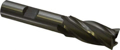 OSG - 5/8", 1-3/8" LOC, 1/2" Shank Diam, 3-3/8" OAL, 4 Flute, Cobalt Square End Mill - Single End, Uncoated, Spiral Flute, 30° Helix, Right Hand Cut, Right Hand Flute, Series 540 - Exact Tool & Supply