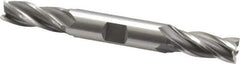 OSG - 7/16", 1" LOC, 1/2" Shank Diam, 4-1/8" OAL, 4 Flute, Cobalt Square End Mill - Double End, Uncoated, Spiral Flute, 30° Helix, Right Hand Cut, Right Hand Flute, Series 542 - Exact Tool & Supply