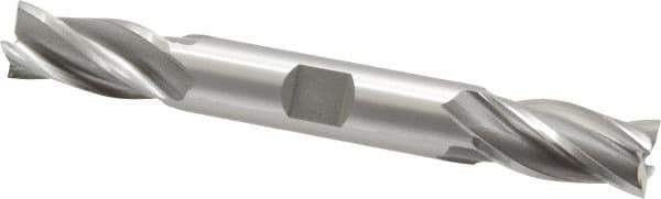 OSG - 1/2", 1" LOC, 1/2" Shank Diam, 4-1/8" OAL, 4 Flute, Cobalt Square End Mill - Double End, Uncoated, Spiral Flute, 30° Helix, Right Hand Cut, Right Hand Flute, Series 542 - Exact Tool & Supply