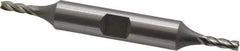 OSG - 1/8", 3/8" LOC, 3/8" Shank Diam, 3-1/16" OAL, 4 Flute, Cobalt Square End Mill - Double End, Uncoated, Spiral Flute, 30° Helix, Centercutting, Right Hand Cut, Right Hand Flute, Series 543 - Exact Tool & Supply