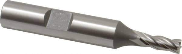 OSG - 3/16", 1/2" LOC, 3/8" Shank Diam, 2-3/8" OAL, 4 Flute, Cobalt Square End Mill - Single End, Uncoated, Spiral Flute, 30° Helix, Centercutting, Right Hand Cut, Right Hand Flute, Series 541 - Exact Tool & Supply