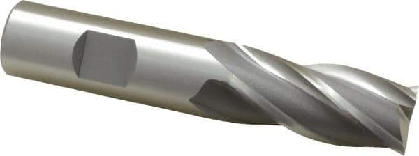 OSG - 3/4", 1-5/8" LOC, 3/4" Shank Diam, 3-7/8" OAL, 4 Flute, Cobalt Square End Mill - Single End, Uncoated, Spiral Flute, 30° Helix, Centercutting, Right Hand Cut, Right Hand Flute, Series 541 - Exact Tool & Supply
