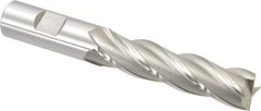 OSG - 3/4", 3" LOC, 3/4" Shank Diam, 5-1/4" OAL, 4 Flute, Cobalt Square End Mill - Single End, Uncoated, Spiral Flute, 30° Helix, Centercutting, Right Hand Cut, Right Hand Flute, Series 546 - Exact Tool & Supply