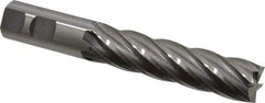 OSG - 7/8", 3-1/2" LOC, 7/8" Shank Diam, 5-3/4" OAL, 6 Flute, Cobalt Square End Mill - Single End, Uncoated, Spiral Flute, 30° Helix, Centercutting, Right Hand Cut, Right Hand Flute, Series 546 - Exact Tool & Supply