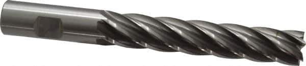 OSG - 3/4", 4" LOC, 3/4" Shank Diam, 6-1/4" OAL, 6 Flute, Cobalt Square End Mill - Single End, Uncoated, Spiral Flute, 30° Helix, Centercutting, Right Hand Cut, Right Hand Flute, Series 558 - Exact Tool & Supply