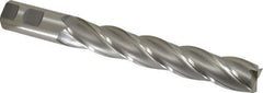 OSG - 1", 6" LOC, 1" Shank Diam, 8-1/2" OAL, 4 Flute, Cobalt Square End Mill - Single End, Uncoated, Spiral Flute, 30° Helix, Centercutting, Right Hand Cut, Right Hand Flute, Series 558 - Exact Tool & Supply