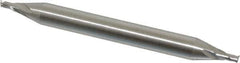 OSG - 5/64", 1/8" LOC, 3/16" Shank Diam, 2" OAL, 2 Flute, Cobalt Square End Mill - Double End, Uncoated, Spiral Flute, 30° Helix, Centercutting, Right Hand Cut, Right Hand Flute, Series 562 - Exact Tool & Supply