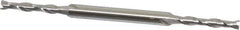 OSG - 1/8", 3/4" LOC, 3/16" Shank Diam, 3-1/8" OAL, 2 Flute, Cobalt Square End Mill - Double End, Uncoated, Spiral Flute, 30° Helix, Centercutting, Right Hand Cut, Right Hand Flute, Series 564 - Exact Tool & Supply