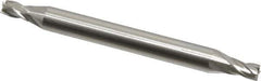 OSG - 1/8", 3/16" LOC, 3/16" Shank Diam, 2" OAL, 4 Flute, Cobalt Square End Mill - Double End, Uncoated, Spiral Flute, 30° Helix, Centercutting, Right Hand Cut, Right Hand Flute, Series 566 - Exact Tool & Supply
