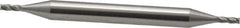 OSG - 1/16", 3/16" LOC, 3/16" Shank Diam, 2-1/4" OAL, 4 Flute, Cobalt Square End Mill - Double End, Uncoated, Spiral Flute, 30° Helix, Centercutting, Right Hand Cut, Right Hand Flute, Series 567 - Exact Tool & Supply