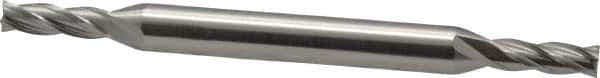 OSG - 1/8", 3/8" LOC, 3/16" Shank Diam, 2-1/4" OAL, 4 Flute, Cobalt Square End Mill - Double End, Uncoated, Spiral Flute, 30° Helix, Centercutting, Right Hand Cut, Right Hand Flute, Series 567 - Exact Tool & Supply