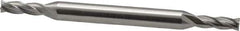 OSG - 1/8", 3/8" LOC, 3/16" Shank Diam, 2-1/4" OAL, 4 Flute, Cobalt Square End Mill - Double End, Uncoated, Spiral Flute, 30° Helix, Centercutting, Right Hand Cut, Right Hand Flute, Series 567 - Exact Tool & Supply
