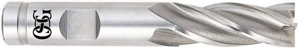 OSG - 1-1/2", 2" LOC, 1-1/4" Shank Diam, 4-1/2" OAL, 6 Flute, Powdered Metal Square End Mill - Single End, Uncoated, Spiral Flute, 30° Helix, Centercutting, Right Hand Cut, Right Hand Flute, Series 641 - Exact Tool & Supply