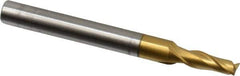 OSG - 9/64", 13/32" LOC, 3/16" Shank Diam, 1-7/8" OAL, 2 Flute, Powdered Metal Square End Mill - Single End, TiN Finish, Spiral Flute, 30° Helix, Centercutting, Right Hand Cut, Right Hand Flute, Series 673 - Exact Tool & Supply