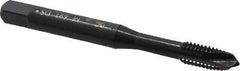 OSG - M6x1.00 Metric Coarse, 3 Flute, Oxide Finish, Vanadium High Speed Steel Spiral Point Tap - Plug Chamfer, Right Hand Thread, 2-1/2" OAL, 1" Thread Length, 0.255" Shank Diam, 6H Class of Fit - Exact Tool & Supply