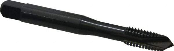 OSG - M8x1.25 Metric Coarse, 3 Flute, Oxide Finish, Vanadium High Speed Steel Spiral Point Tap - Plug Chamfer, Right Hand Thread, 2-23/32" OAL, 1-1/8" Thread Length, 0.318" Shank Diam, 6H Class of Fit - Exact Tool & Supply