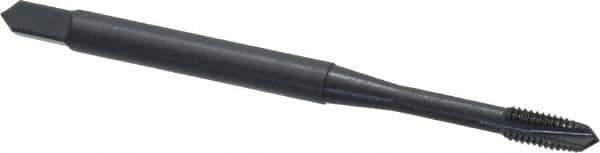 OSG - M3x0.50 Metric Coarse, 3 Flute, Oxide Finish, Powdered Metal Spiral Point Tap - Plug Chamfer, Right Hand Thread, 1-15/16" OAL, 5/8" Thread Length, 0.141" Shank Diam, 6H Class of Fit, Series 344 - Exact Tool & Supply