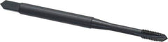 OSG - M3x0.50 Metric Coarse, 3 Flute, Oxide Finish, Powdered Metal Spiral Point Tap - Plug Chamfer, Right Hand Thread, 1-15/16" OAL, 5/8" Thread Length, 0.141" Shank Diam, 6H Class of Fit, Series 344 - Exact Tool & Supply