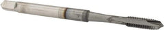 OSG - M3x0.50 Metric Coarse, 2 Flute, TiCN Finish, High Speed Steel Spiral Point Tap - Plug Chamfer, Right Hand Thread, 1-15/16" OAL, 5/8" Thread Length, 0.141" Shank Diam, 6H Class of Fit, Series 142 - Exact Tool & Supply