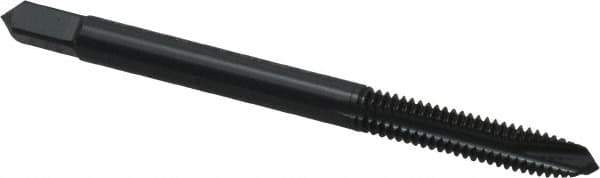 OSG - #8-32 UNC, 3 Flute, Oxide Finish, Powdered Metal Spiral Point Tap - Plug Chamfer, Right Hand Thread, 2-1/8" OAL, 3/4" Thread Length, 0.168" Shank Diam, Series 312NI - Exact Tool & Supply