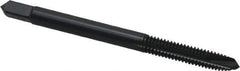 OSG - #8-32 UNC, 3 Flute, Oxide Finish, Powdered Metal Spiral Point Tap - Plug Chamfer, Right Hand Thread, 2-1/8" OAL, 3/4" Thread Length, 0.168" Shank Diam, Series 312NI - Exact Tool & Supply
