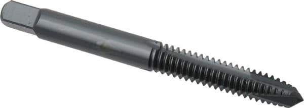 OSG - 1/4-20 UNC, 3 Flute, Oxide Finish, Powdered Metal Spiral Point Tap - Plug Chamfer, Right Hand Thread, 2-1/2" OAL, 1" Thread Length, 0.255" Shank Diam, 2B Class of Fit, Series 312NI - Exact Tool & Supply
