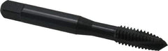 OSG - 5/16-18 UNC, 3 Flute, Oxide Finish, Powdered Metal Spiral Point Tap - Plug Chamfer, Right Hand Thread, 2-23/32" OAL, 1-1/8" Thread Length, 0.318" Shank Diam, 2B Class of Fit, Series 312NI - Exact Tool & Supply