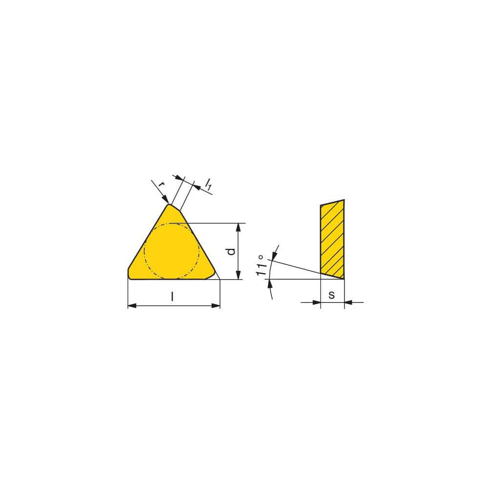 Milling Insert:  TPKN 1603PPSR CTPP235,  CTPP235,  Solid Carbide N/A Finish,  1.0000″ OAW
