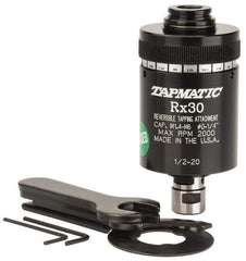 Tapmatic - Model RX30, No. 0 Min Tap Capacity, 1/4 Inch Max Mild Steel Tap Capacity, 1/2-20 Mount Tapping Head - 21600 (J116), 21700 (J117) Compatible, Includes Tap Clamping Wrenches, for Manual Machines - Exact Tool & Supply