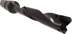 Allied Machine and Engineering - Series 1, 18mm Max Diam, 4MT Taper Shank, Helical Flute Spade Drill - 4-3/4" Max Depth, 5-7/8" Body Length, 10-3/4" OAL, Standard Length, Through Coolant - Exact Tool & Supply