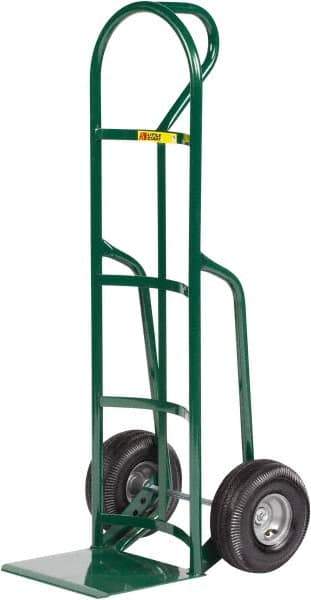Little Giant - 800 Lb Capacity 49" OAH Hand Truck - 12 x 14" Base Plate, Loop Handle, Steel, Full Pneumatic Wheels - Exact Tool & Supply