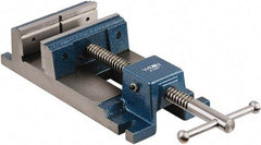 Wilton - 4-3/4" Jaw Opening Capacity x 1-1/2" Throat Depth, Horizontal Drill Press Vise - 4-1/2" Wide x 1-1/2" High Jaw, Stationary Base, Rapid Action, Steel - Exact Tool & Supply
