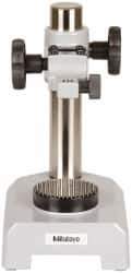 Mitutoyo - Hardened Steel, Rectangular Base, Stand - 205mm High, 168mm Base Length x 110mm Base Width x 45mm Base Height, Includes Holder - Exact Tool & Supply
