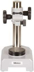Mitutoyo - Hardened Steel, Rectangular Base, Stand - 205mm High, 168mm Base Length x 110mm Base Width x 45mm Base Height, Includes Holder - Exact Tool & Supply