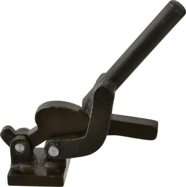 Gibraltar - 1,000 Lb Holding Capacity, Vertical Handle, Manual Hold Down Toggle Clamp - 95° Handle Movement, Solid Bar, Flanged Base - Exact Tool & Supply