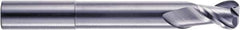 RobbJack - 3/8", 2 Flute, Single End, Solid Carbide, 0.03" Corner Radius End Mill - 4" OAL, 40° Helix, Right Hand Flute, 3/8" LOC, Right Hand Cut, 1" Extended Reach - Exact Tool & Supply