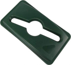 Rubbermaid - Rectangle Lid for Use with Rectangular Recycle Containers - Green, For Slim Jim Trash Cans - Exact Tool & Supply