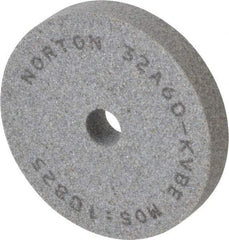 Norton - 60 Grit Aluminum Oxide Type 1 Internal Grinding Wheel - 3" Diam x 1/2" Hole x 1/2" Thick, 10,825 Max RPM, Type 1 Medium Grade, K Hardness, Vitrified Bond, One-Side Recess - Exact Tool & Supply