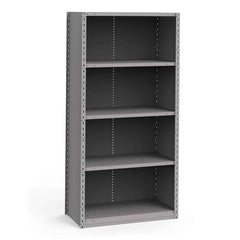 Rousseau Metal - Closed Shelving Units; Type: Starter Unit ; Load Capacity (Lb.): 3500.000 ; Number of Shelves: 5 ; Height (Inch): 75 ; Width (Inch): 36 ; Depth (Inch): 18 - Exact Tool & Supply