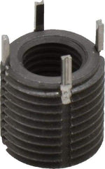 Recoil - M10x1.25 Internal, M16x1.50 External, 16mm Insert Length, Heavy Duty Keylocking Thread Inserts - Carbon Steel, Zinc Phosphate Finish, Grade C1215 - Exact Tool & Supply