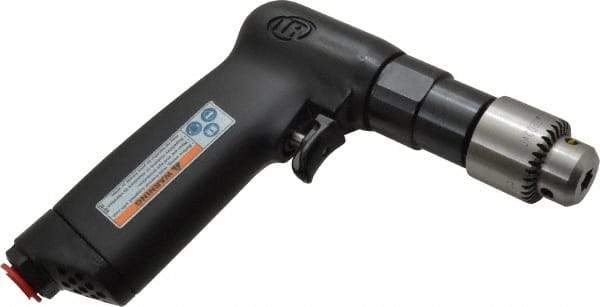Ingersoll-Rand - 1/4" Keyed Chuck - Pistol Grip Handle, 2,800 RPM, 11 CFM, 0.25 hp, 90 psi - Exact Tool & Supply