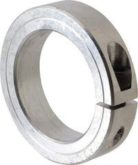 Climax Metal Products - 2-1/4" Bore, Aluminum, One Piece Clamping Shaft Collar - 3-1/4" Outside Diam, 3/4" Wide - Exact Tool & Supply