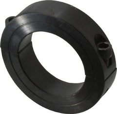 Climax Metal Products - 2-1/16" Bore, Steel, Two Piece Two Piece Split Shaft Collar - 3-1/4" Outside Diam, 3/4" Wide - Exact Tool & Supply