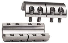 Climax Metal Products - 1" Inside x 1-3/4" Outside Diam, Two Piece Rigid Coupling without Keyway - 3" Long - Exact Tool & Supply