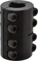 Climax Metal Products - 3/4" Inside x 1-1/2" Outside Diam, Two Piece Rigid Coupling with Keyway - 2-1/4" Long x 3/16" Keyway Width x 3/32" Keyway Depth - Exact Tool & Supply