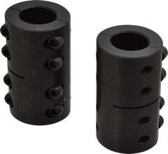 Climax Metal Products - 1" Inside x 1-3/4" Outside Diam, Two Piece Rigid Coupling without Keyway - 3" Long - Exact Tool & Supply