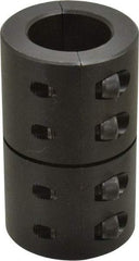 Climax Metal Products - 1-1/4" Inside x 2-1/16" Outside Diam, Two Piece Rigid Coupling without Keyway - 3-1/4" Long - Exact Tool & Supply