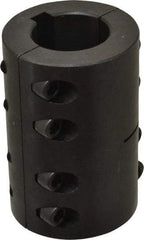 Climax Metal Products - 1-1/2" Inside x 2-5/8" Outside Diam, Two Piece Rigid Coupling with Keyway - 3-7/8" Long x 3/8" Keyway Width x 3/16" Keyway Depth - Exact Tool & Supply