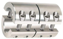 Climax Metal Products - 7/8" Inside x 1-5/8" Outside Diam, Two Piece Rigid Coupling with Keyway - 2-1/2" Long x 3/16" Keyway Width x 3/32" Keyway Depth - Exact Tool & Supply